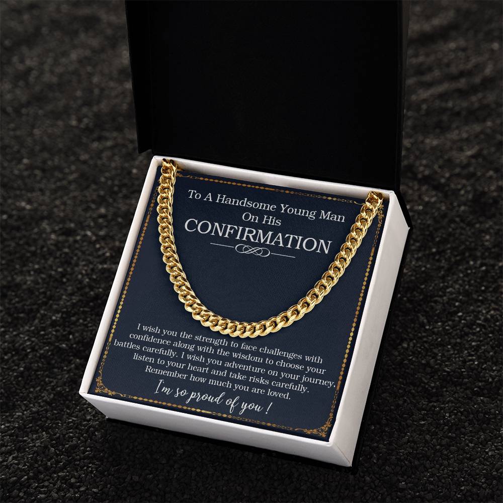 Confirmation Gifts For Him Confirmation Cuban Chain Necklace For Boys On His Confirmation Day Cuban Link Chain