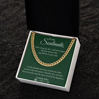 Valentine's Gift Cuban Necklace Gift For Boyfriendsoulmatehusband - You Are My Love And The Source Of All Of My Happin Cuban Link Chain