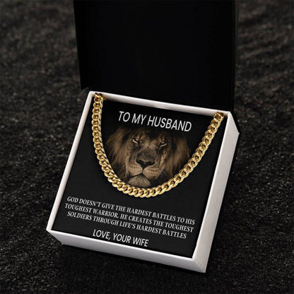 To My Husband - Love Your Wife Cuban Link Chain