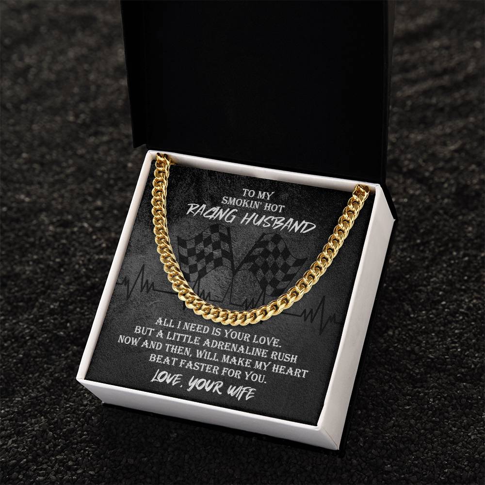 Racing Heavy Durable Cuban Chain Mens Necklace Cuban Link Chain