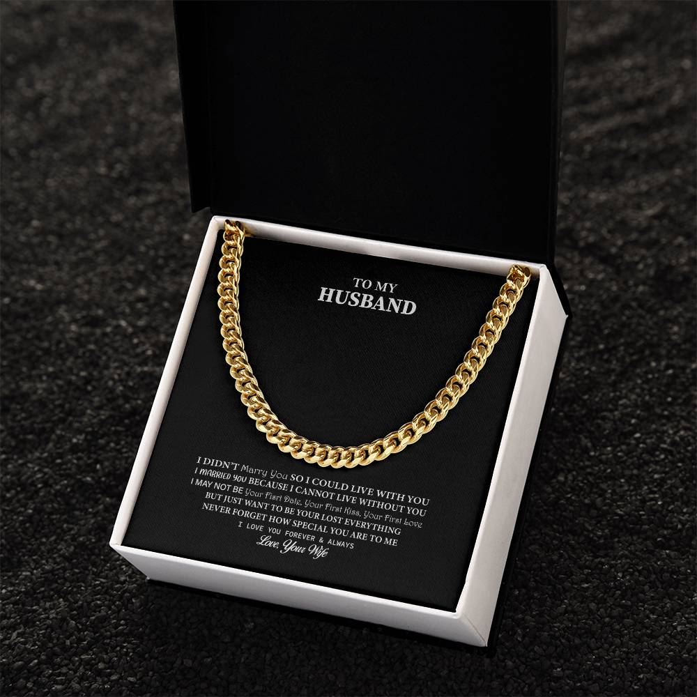 Cuban Link Chain For Husband. Chain Necklace Anniversary Gift For Husband Birthday Gift For Man Gift For Men Chain For