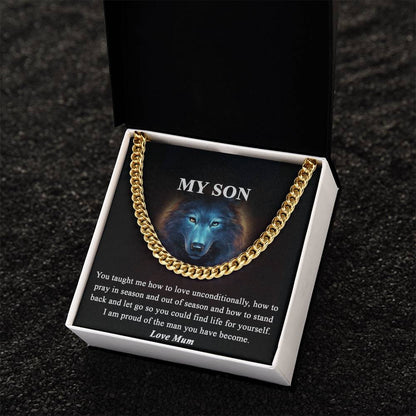 To My Son ?Cuban Link Chain ?Unconditional Love