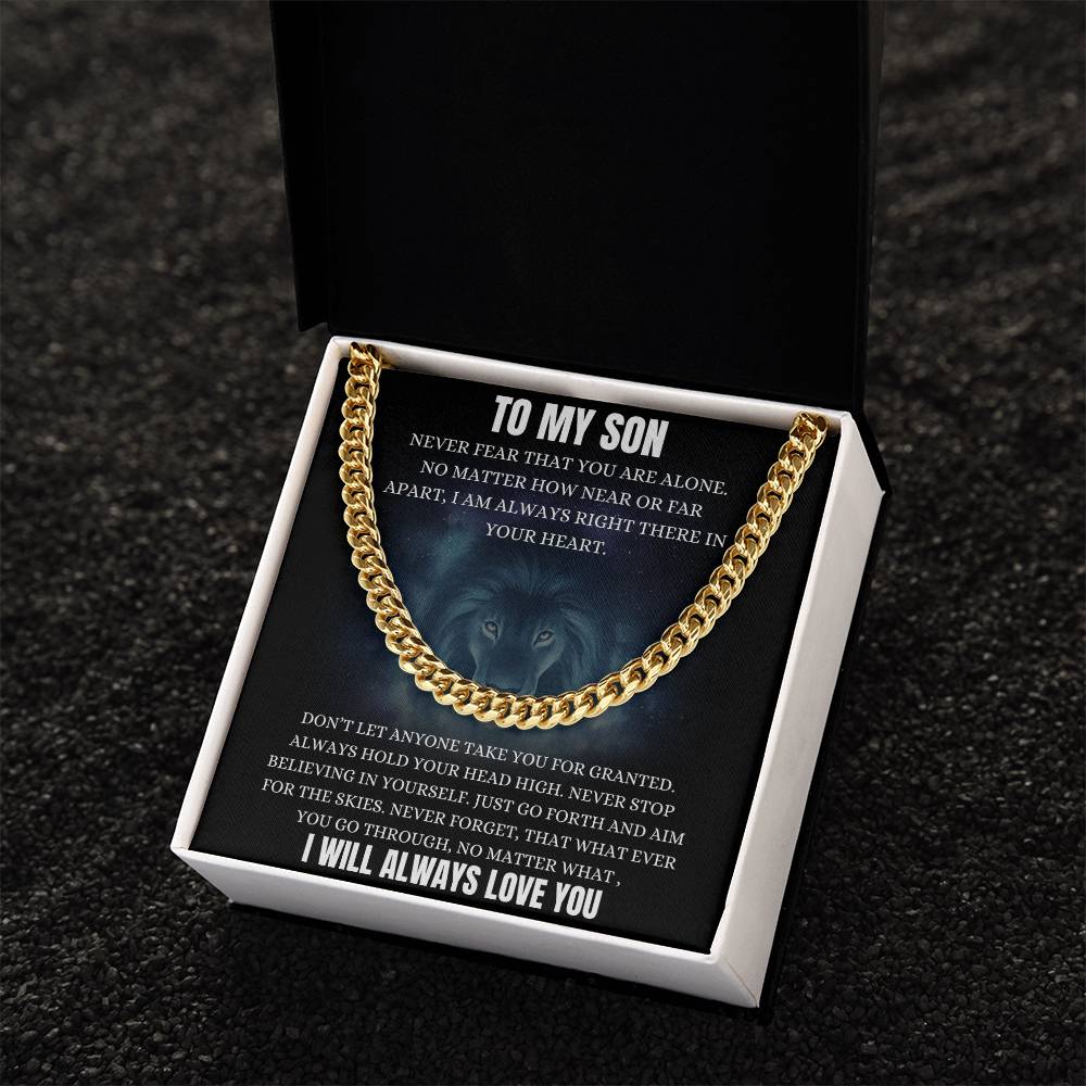 To My Son Necklace Christmas Gift For Son From Mom Dad Son Chain Necklace From Dad Teenager Son Gift Cuban Link Chain