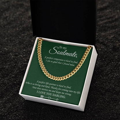 Gift For Boyfriend - Thanks For Coming Into My Life Cuban Link Chain