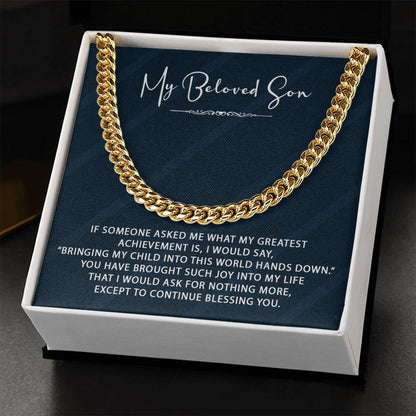 Cuban Chain Necklace For Son Cuban Link Chain