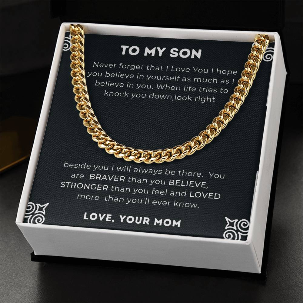 To My Son - Cuban Chain Cuban Link Chain