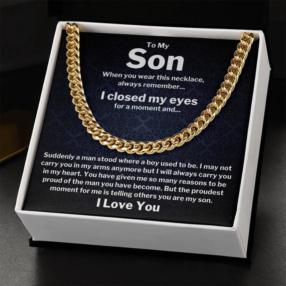 To My Son - Cuban Link Chain