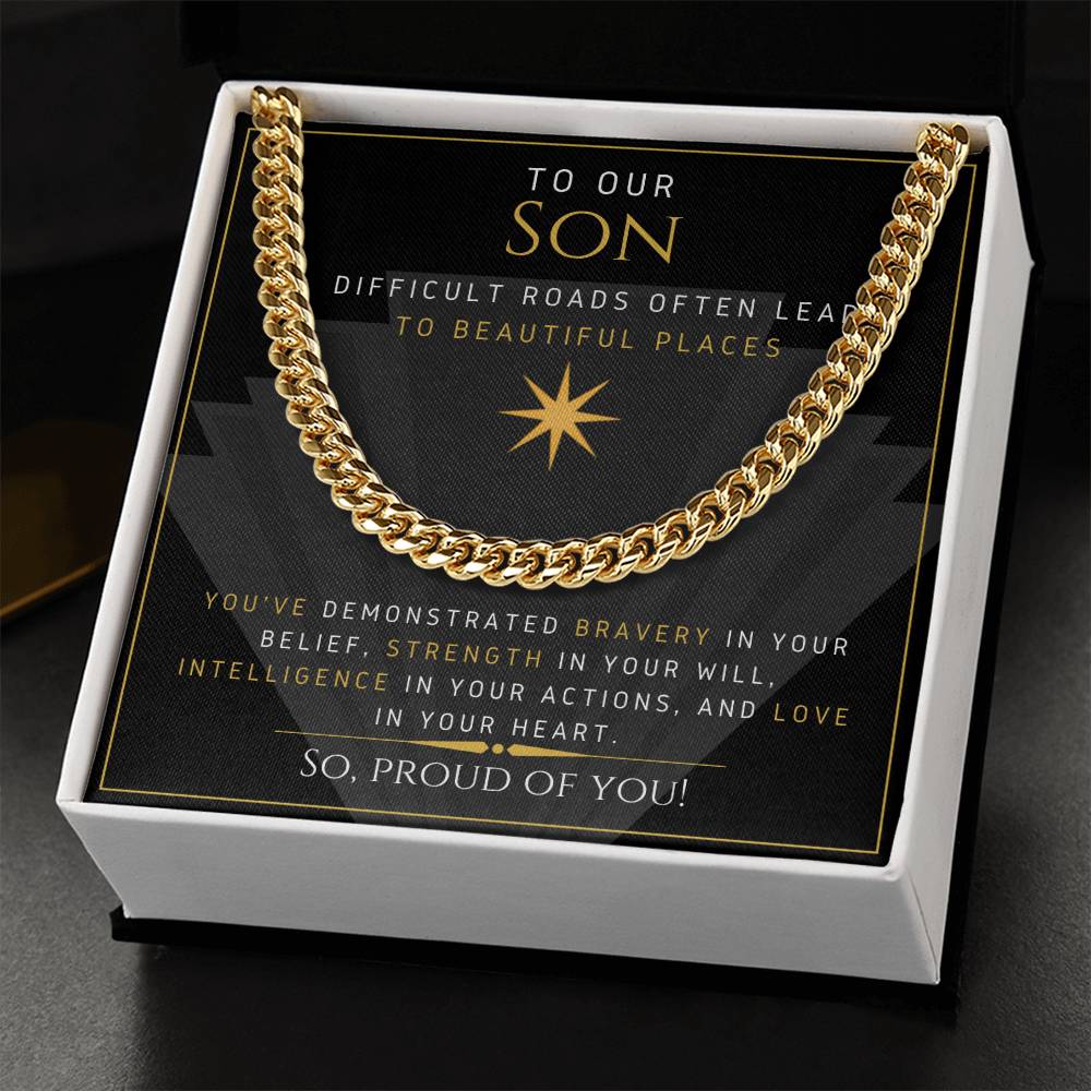 Gift For Son From Mom Cuban Link Chain Gold Link Chain Father Son Gift Son Christmas Gift Birthday Son Gift Son Gift P