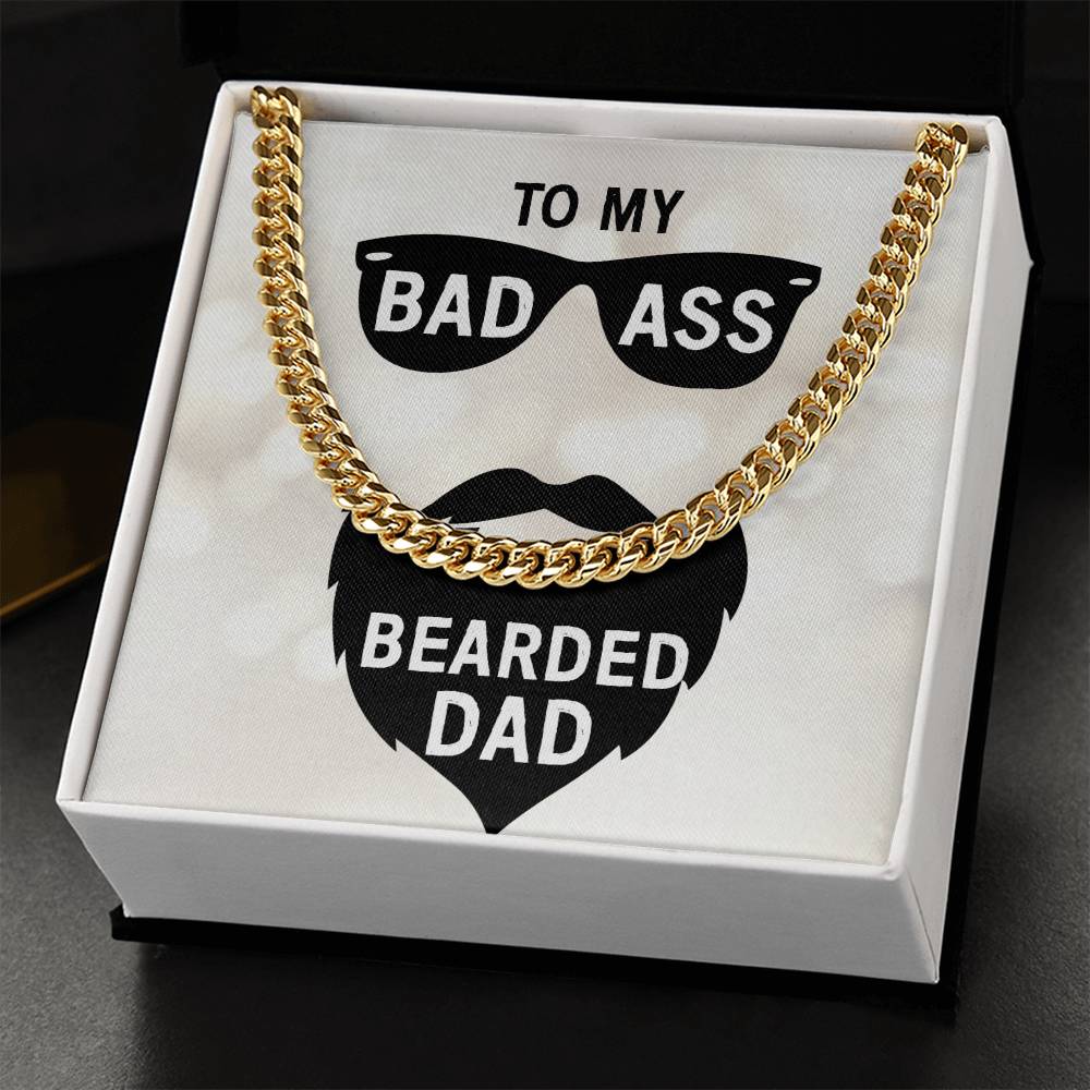Bad Ass Dad  Cuban Link Chain Necklace