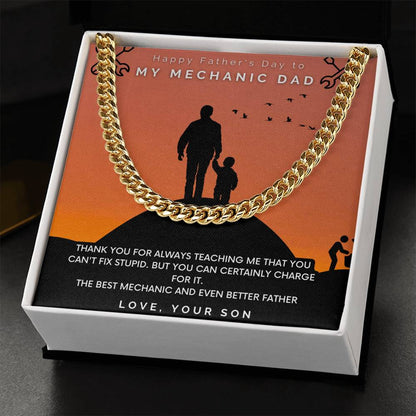 Mechanic Dad - Cuban Link Chain Oreo + Lux Box + Length Extension