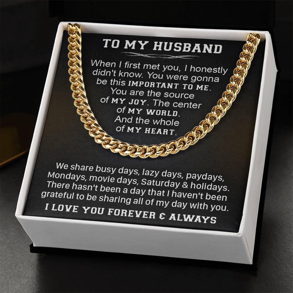 Gift For Husband - Lazy Days - Cuban Link Cuban Link Chain