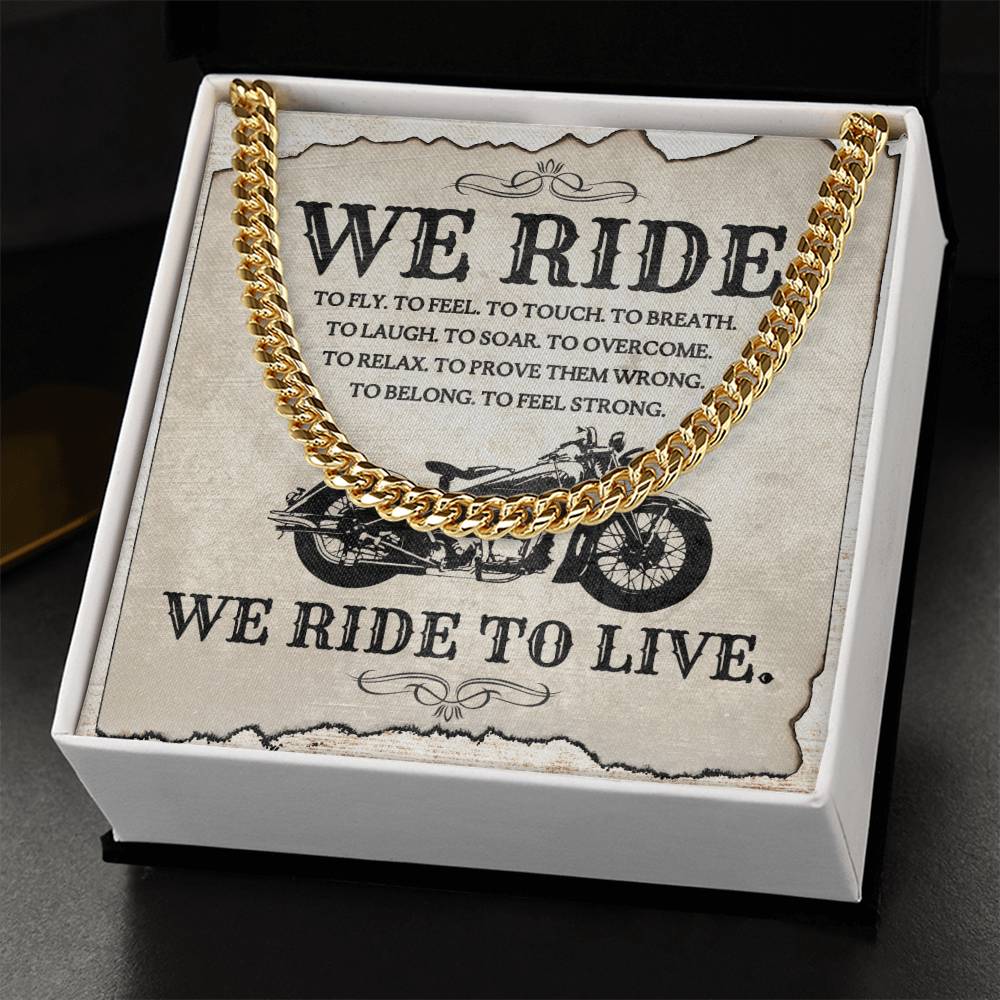 Cuban Chain Link Necklace For Men Biker Gifts Motorcycle Rider Gift Necklace Motorcycle Club Reunion Gifts Cuban Link Chain