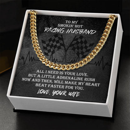 Racing Heavy Durable Cuban Chain Mens Necklace Cuban Link Chain
