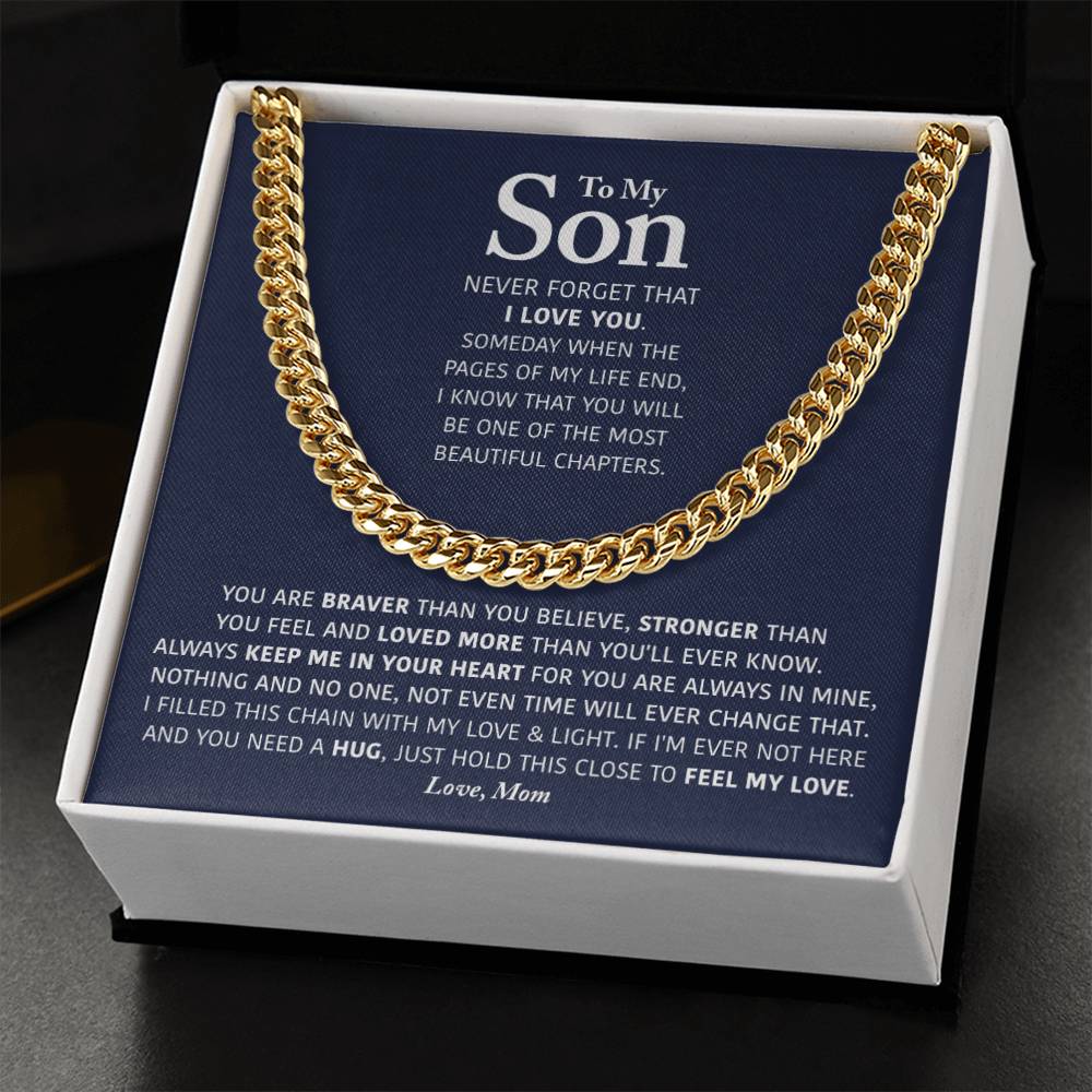 My Son - Keep Me In Your Heart - Cuban Link Chain