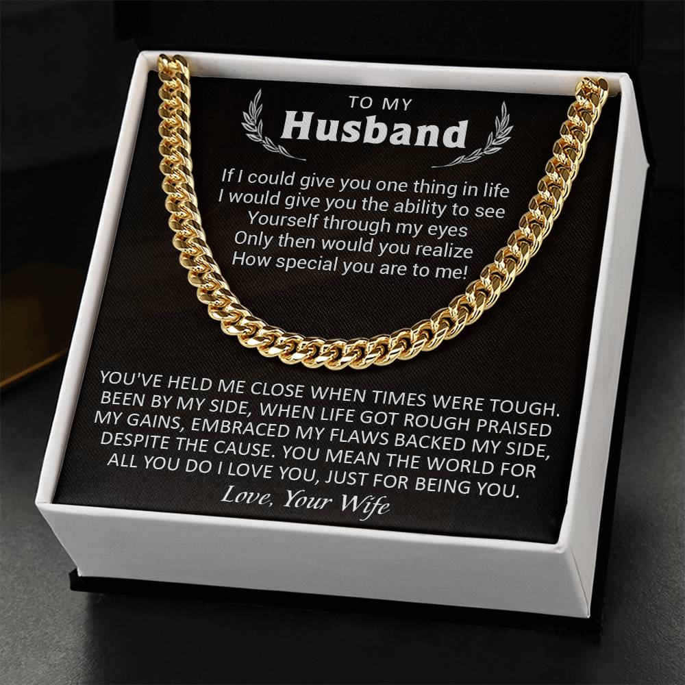 Gift For Husband - Embrace My Flaws - Cuban Cuban Link Chain