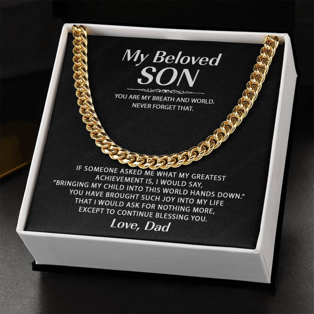 Chain Necklaces For Son From Dad Cuban Link Chain