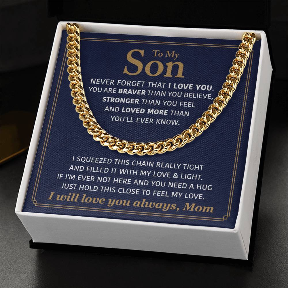 Perfect Gift For Son Cuban Link Chain