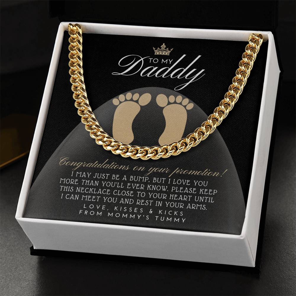 New Dad Promotion Celebration Gift Congratulations On Your Promotion New Daddy Gift From Bump Daddy To Be Promotion Gi Cuban Link Chain