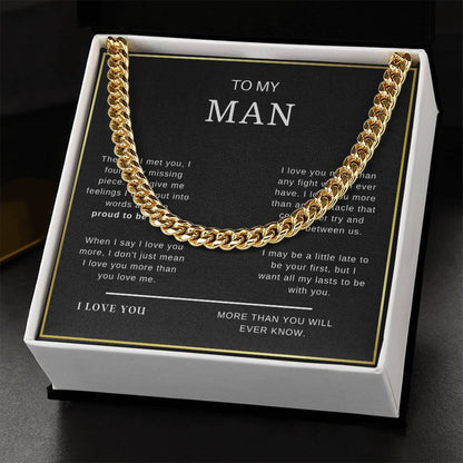 To My Man - Cuban Link Chain