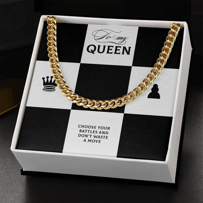 To My Queen Cuban Link Chain