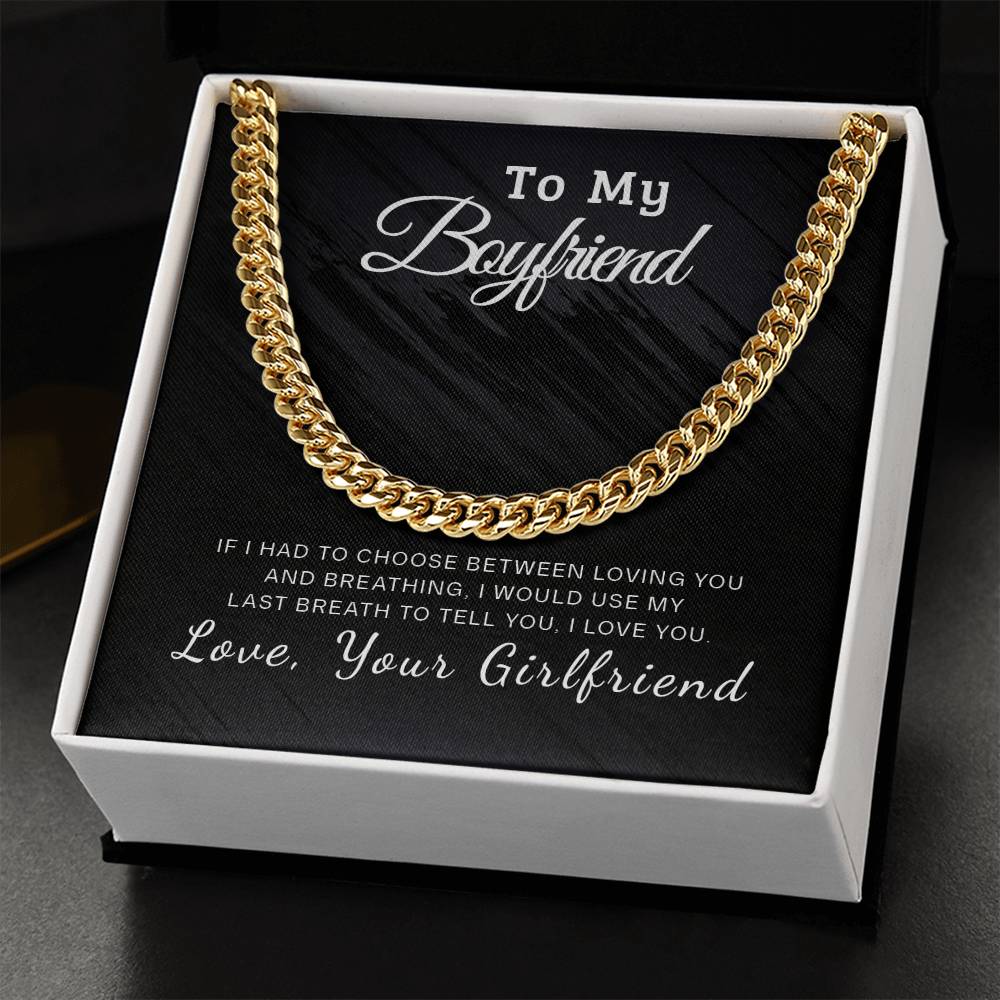 Lovely Gift For Boyfriend Cuban Link Chain