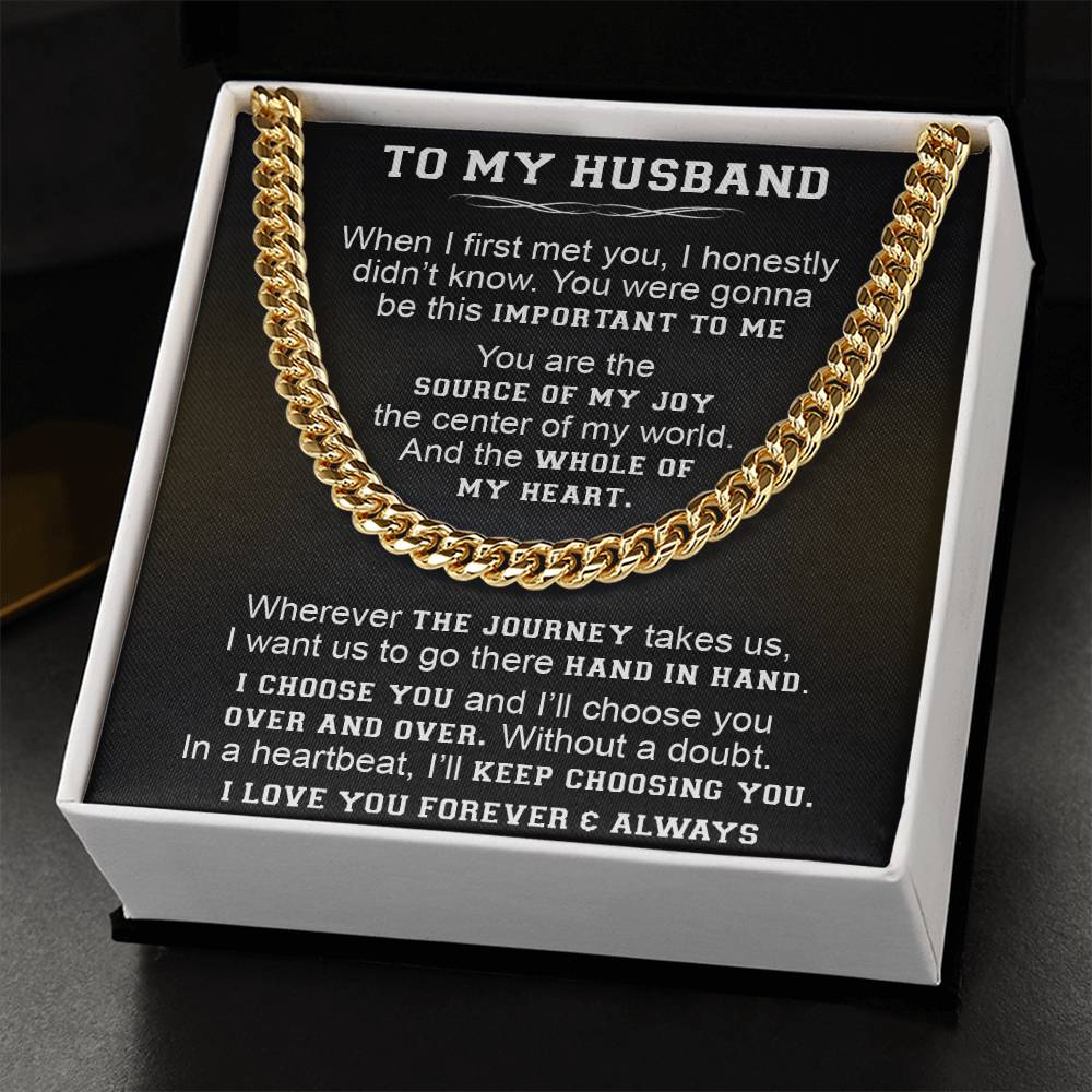 Gift For Husband - Over And Over - Cuban Link Cuban Link Chain