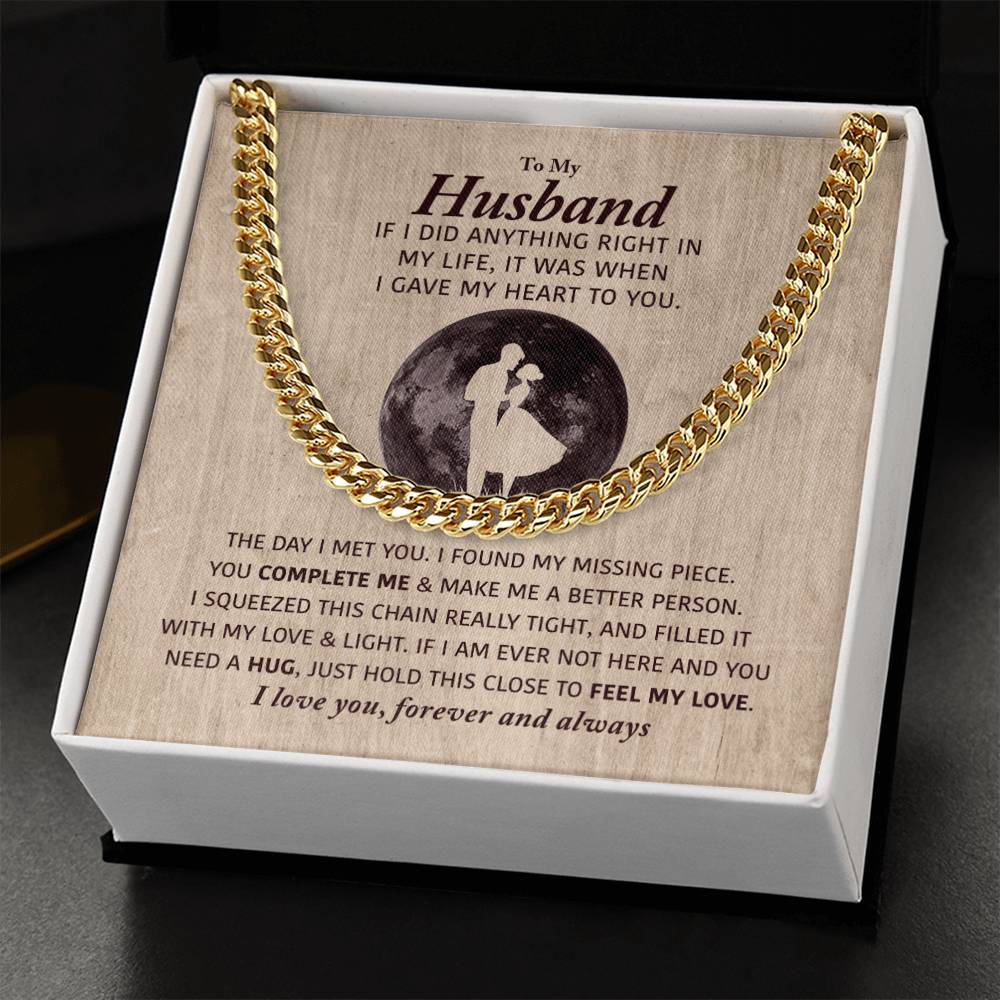 Perfect Gift For Husband Cuban Link Chain