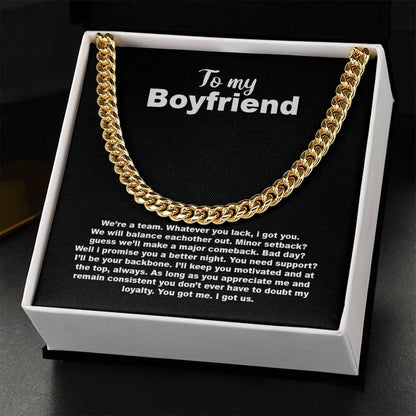 Selling Out! To My Boyfriend Cuban Link Chain