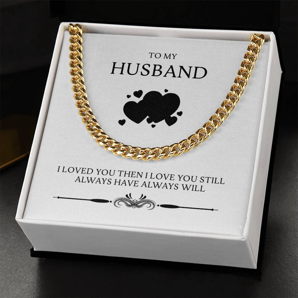I Love You Then Cuban Link Chain Necklace