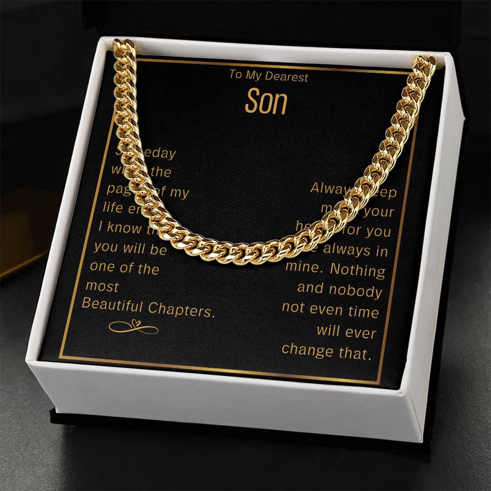 To My Son Gift From Mom  Christmas Gift For Son From Mom  Son Cuban Link Chain Necklace  Sentimental Meaningful Gifts