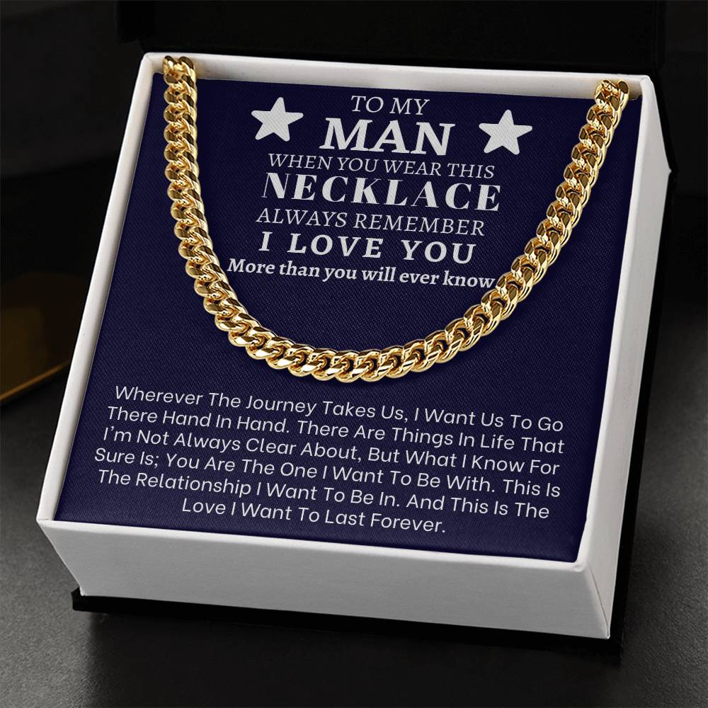 To My Man - Valentine Etsy Cuban Link Chain
