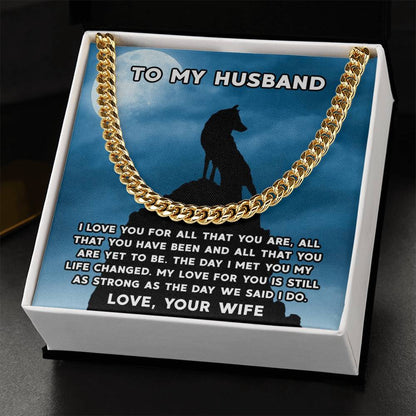 Husband Fathers Day Gift Silver Cuban Link Chain For Men Husband Birthday Gift Anniversary Gift For Husband From Wife