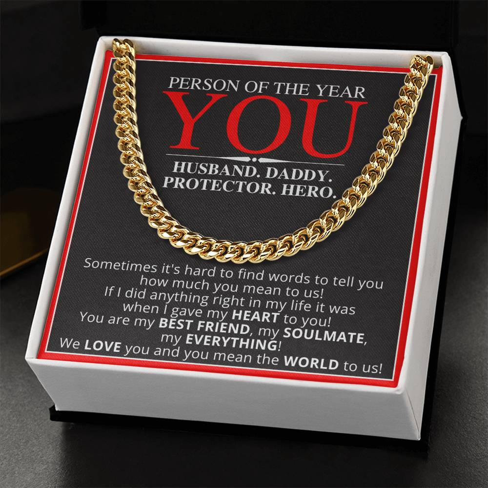 Person Of The Year - Gift For Husband Cuban Link Chain