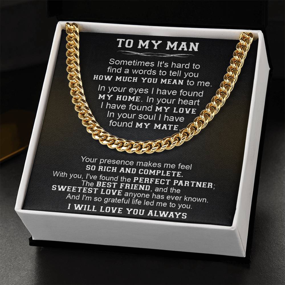 Gift For Your Man - The Perfect Partner - Cuban Link Cuban Link Chain