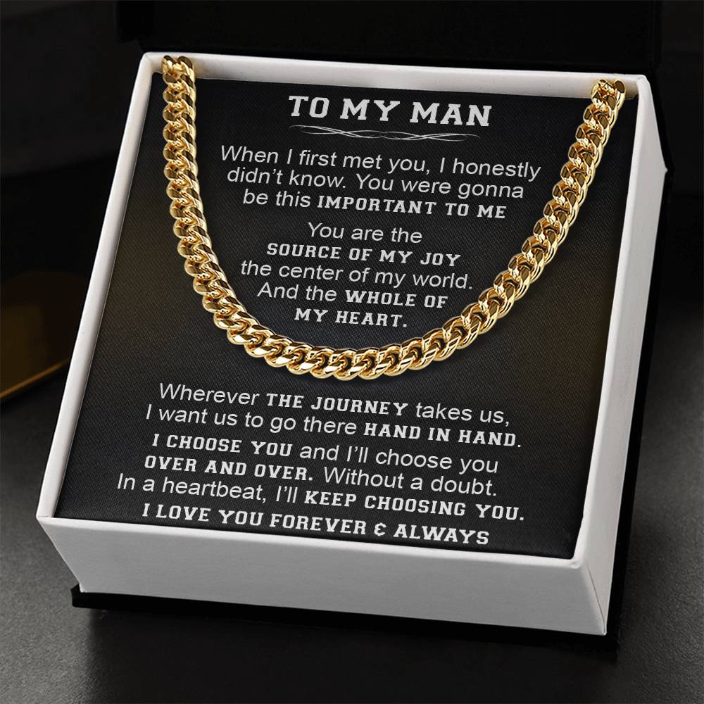Gift For Your Man - Over And Over - Cuban Link Cuban Link Chain