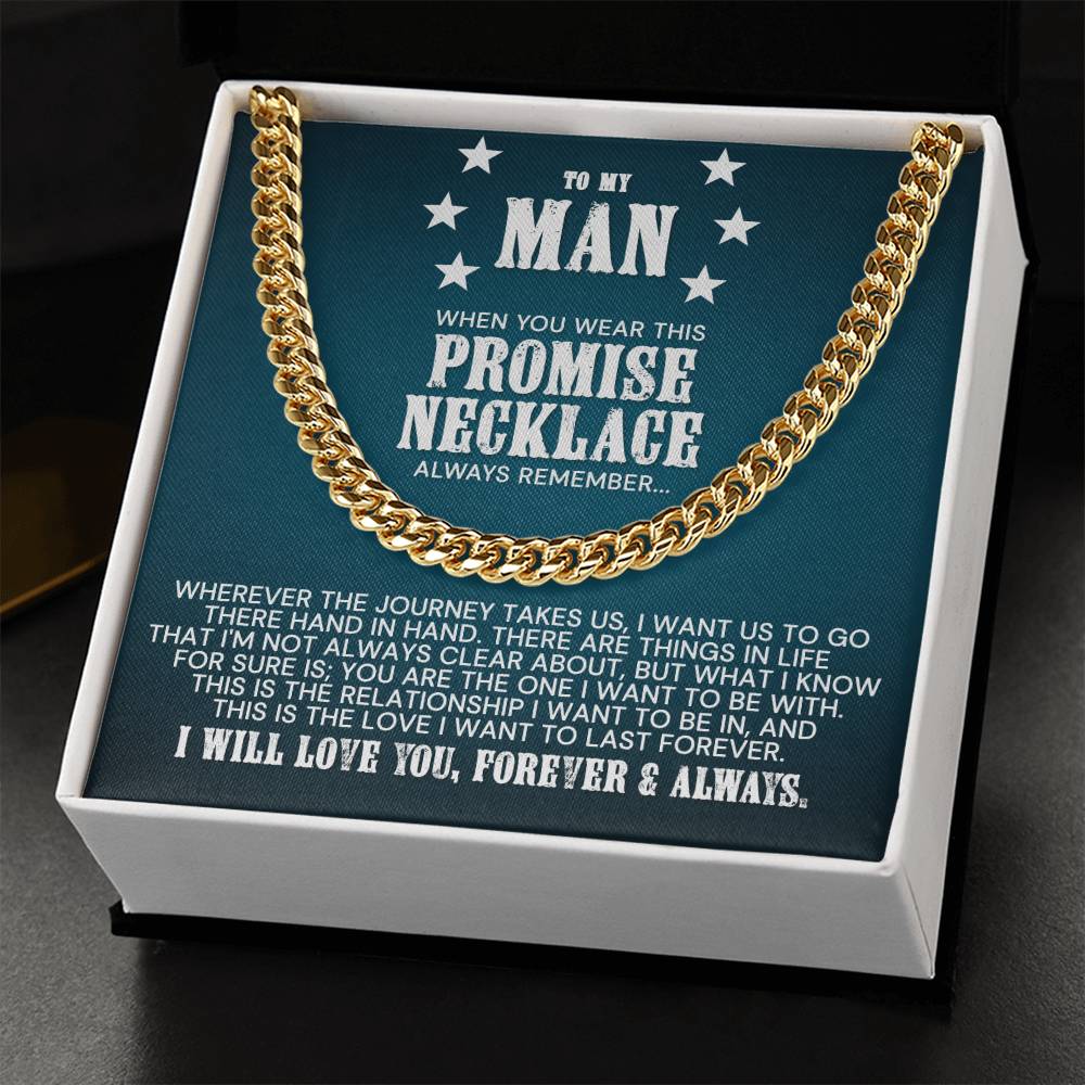My Man - The Love I Want To Last Forever Cuban Link Chain