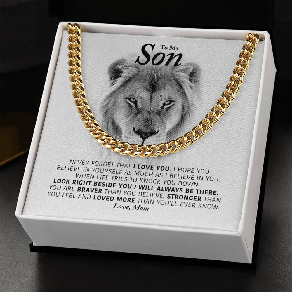 My Son - I Will Always Be There Cuban Link Chain