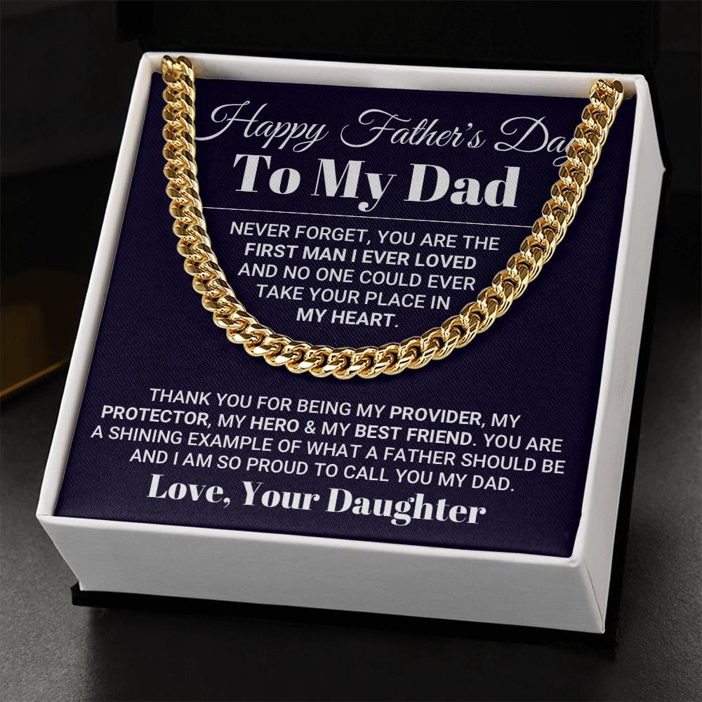 My Everything Father's Day Necklace Cuban Link Chain