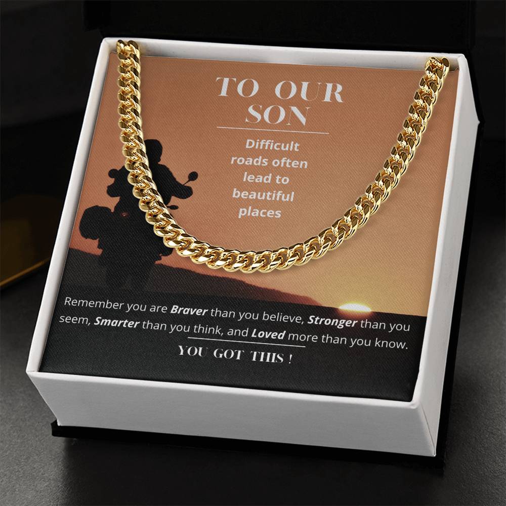 Son Gift Parents Cuban Link Chain Gift To Son Birthday Gift Father Son Gift Gift To Son From Mom Son Gift Ideas Specia