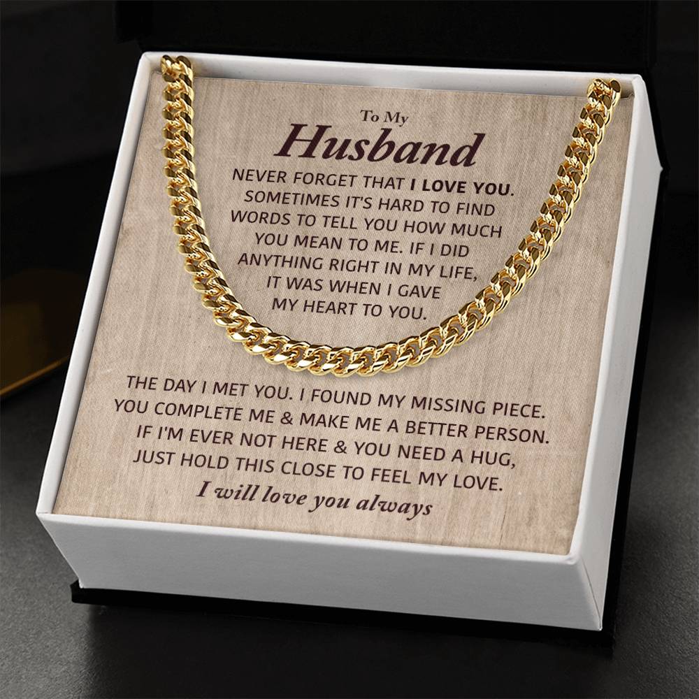 Perfect Gift For Husband Cuban Link Chain