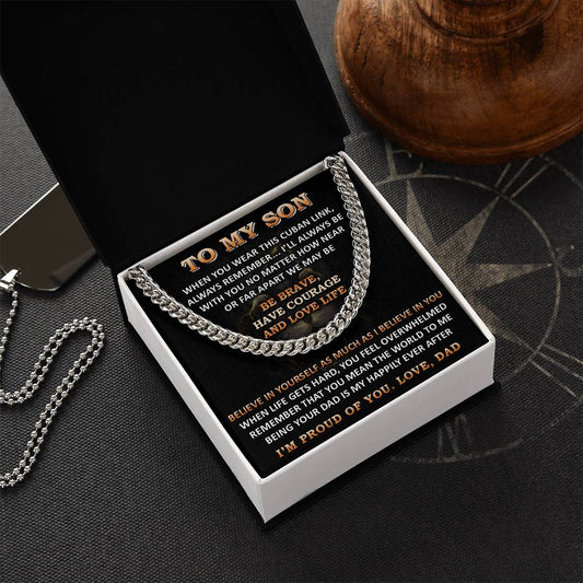 Gift For Son - Far Apart 1 - Cuban Link Cuban Link Chain