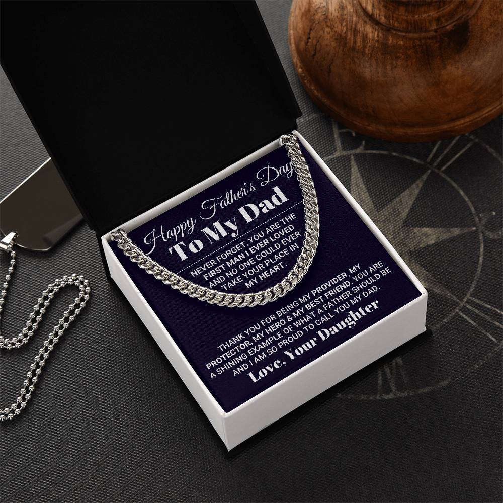 My Everything Father's Day Necklace Cuban Link Chain