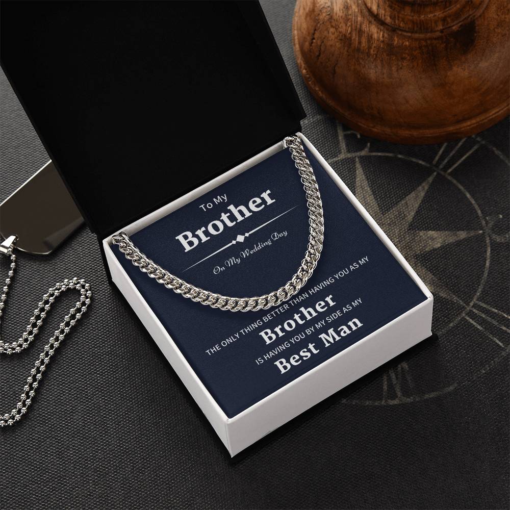 Best Man Gift Wedding Gift For Brother Brother Best Man Gift Best Man Gifts Ideas For Brother Groomsman Wedding Gift F Cuban Link Chain