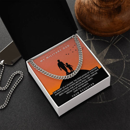 Military Dad - Cuban Link Chain Oreo + Lux Box + Length Extension