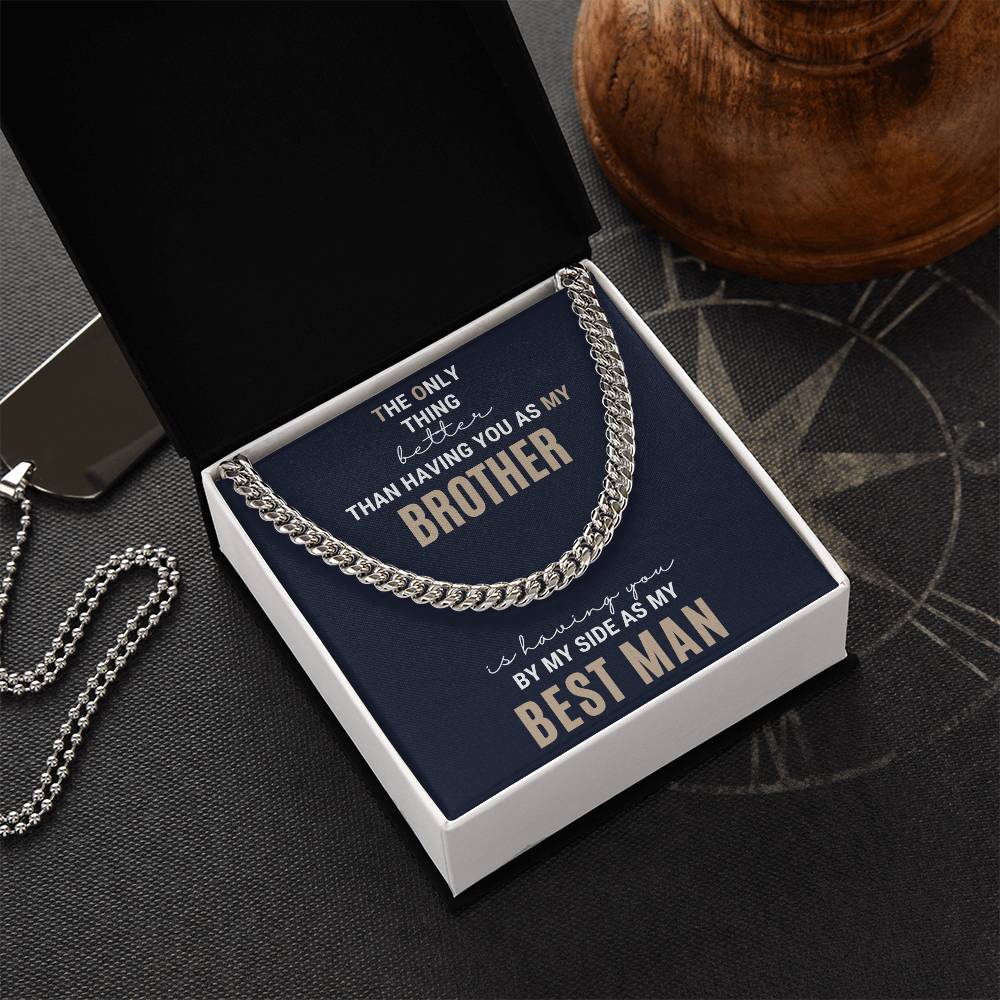 Best Man Gift Wedding Gift For Brother Brother Best Man Gift Best Man Gifts Ideas For Brother Groomsman Wedding Gift F Cuban Link Chain