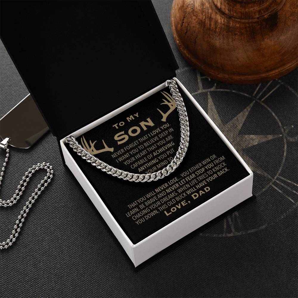 Son Got Your Back Link Chain Necklace Cuban Link Chain
