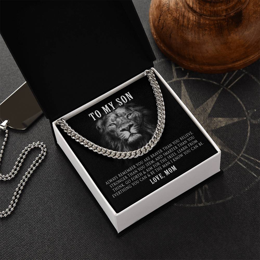Cuban Link Chain Necklace Gift For Son From Mom
