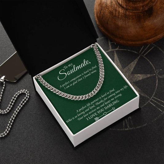 Gift For Boyfriend - Thanks For Coming Into My Life Cuban Link Chain