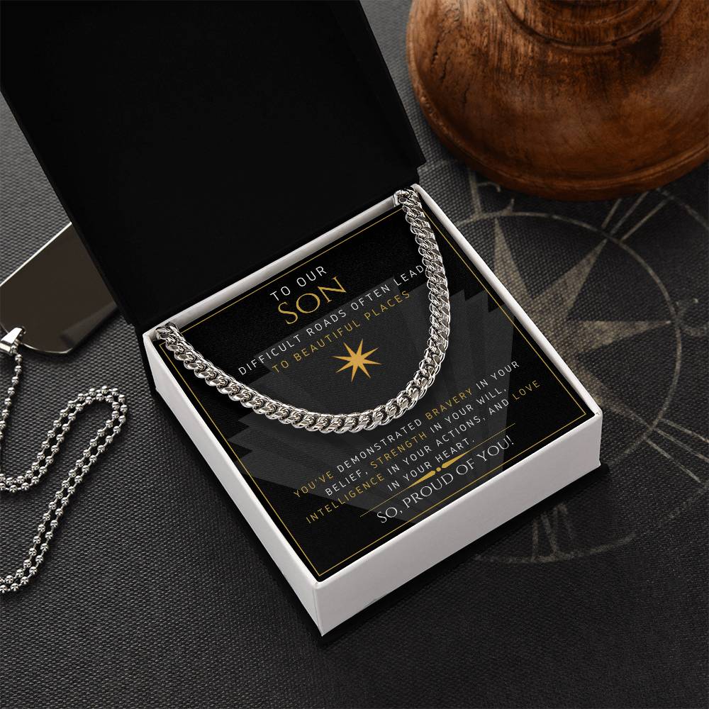 Gift For Son From Mom Cuban Link Chain Gold Link Chain Father Son Gift Son Christmas Gift Birthday Son Gift Son Gift P