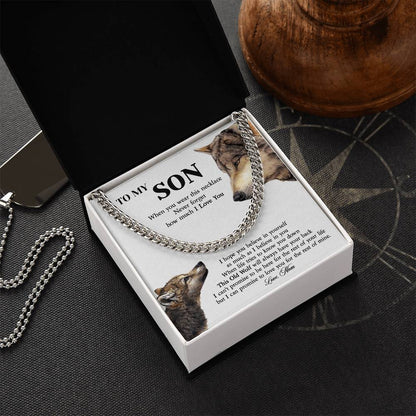 To My Son Cuban Chain Necklace Son Gifts From Mom Gifts For Son Birthday Unique Gifts For Son From Mom Cuban Link Chain